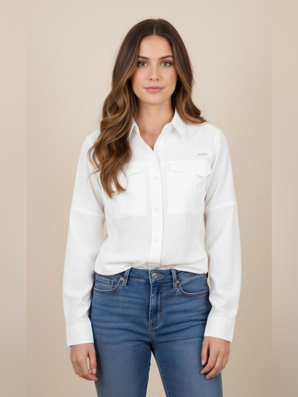 Hardy Westerlake Long Sleeve UPF 40+ White Button-Down Shirt NWT